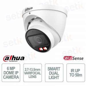Dahua IPC-HDW3649T-ZS-IL 6MP Varifocal 2.7–13.5mm Camera with AI and Smart Dual Light