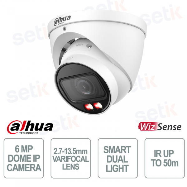 Dahua IPC-HDW3649T-ZS-IL 6MP Varifocal 2.7–13.5mm Camera with AI and Smart Dual Light