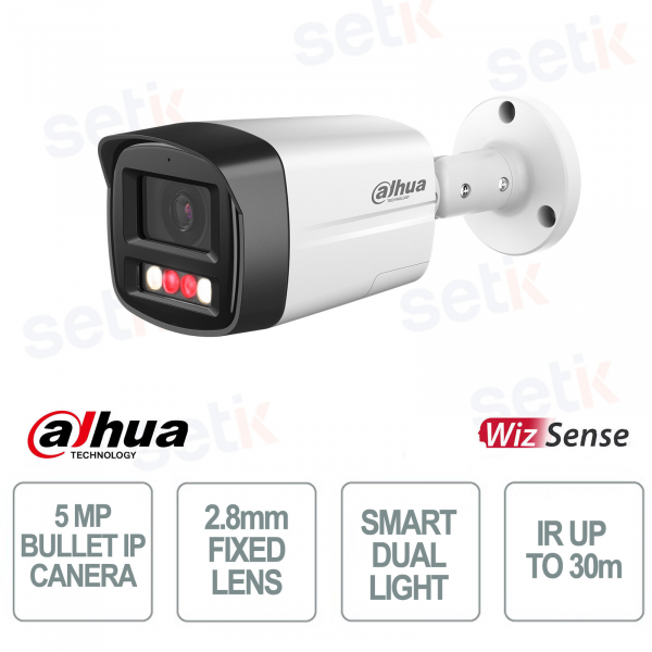 Telecamera Dahua IPC-HFW2549TL-S-PV 5MP 2.8mm con AI e Active Deterrence