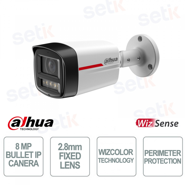 Dahua IPC-HFW2849TL-S-LED-PRO 8MP 2.8mm camera with AI WizColor