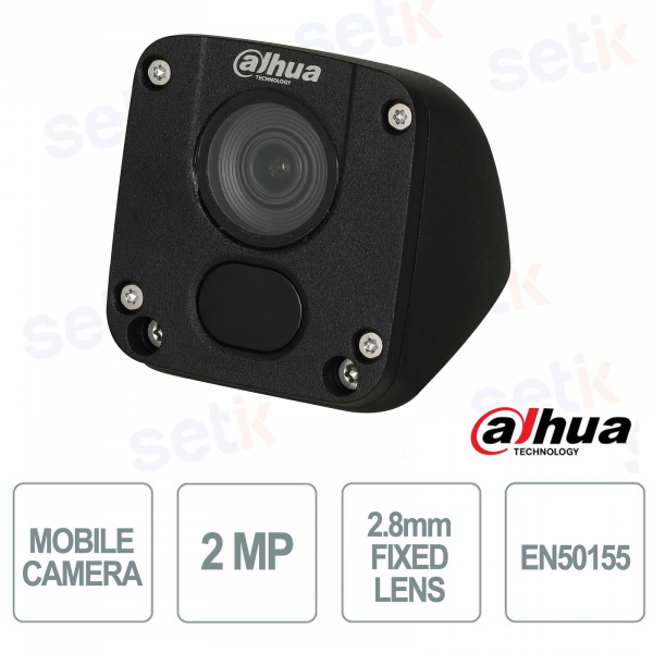 Telecamera IP Dahua IPC-MW1230D-HM12 2MP con ottica 2.8mm, IR 30m e protezione IP67/IP6K9K per videosorveglianza veicolare