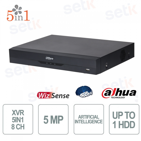 Dahua XVR5108H-I3-8P XVR 8 Channels 5MP with AI WizSense and SMD Plus