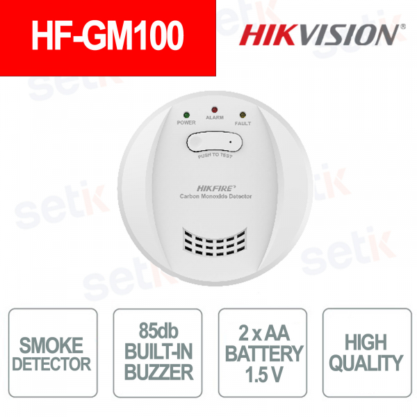 Rilevatore Monossido di Carbonio Hikfire HF-GM100 | Allarme Sicuro 85dB