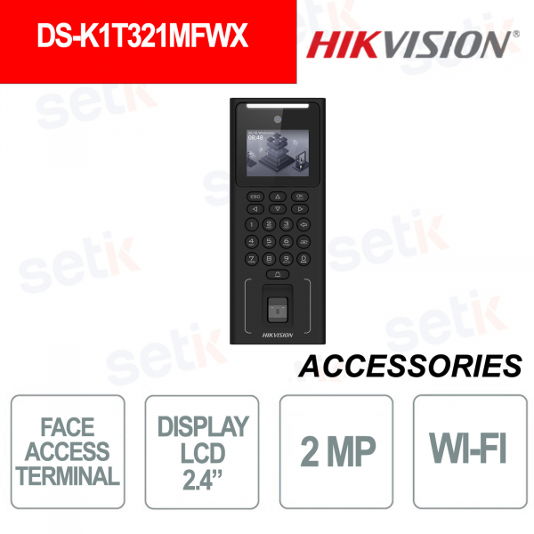 Hikvision DS-K1T321MFWX | Terminal de reconnaissance faciale IA 2 MP