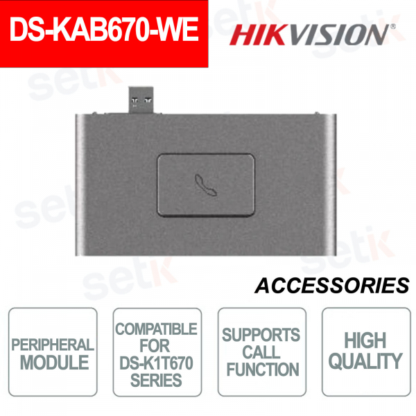 DS-KAB670-WE: modulo periferico wireless IP65 per controllo accessi - Hikvision