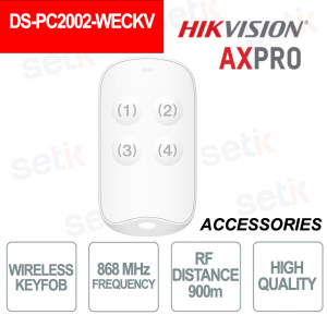 DS-PC2002-WECKV: 868 MHz wireless key fob for secure door opening - Hikvision