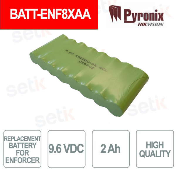 Pyronix BATT-ENF8XAA Batteria 9,6V 2Ah | Ricambio Enforcer-32-WE
