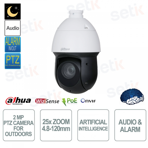 Dahua 2MP 25x Starlight AI PTZ Camera with 4.8–120mm Lens and 150m IR