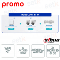 Dahua Wi-Fi-1 Bundle with Wi-Fi 6 Access Point, Two 2MP Cameras and MicroSD