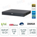 NVR5216-16HP-EI2 16 Canali PoE 200W con AI, AcuPick e Face Recognition - Dahua