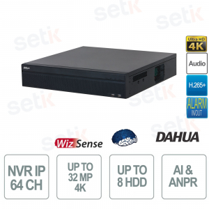 NVR5864-EI2 – WizSense EI2 64-Channel AI NVR with 8K, AcuPick, and Face Recognition - Dahua
