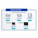 AirShield video door entry system: VT04202F button modules and 7'' and 10'' Android IP/Wi-Fi internal monitors