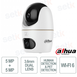 Dahua IPC-HPT1539DD-STW-5E2 5MP Dual-Lens AI Camera with 3.6mm Lens