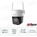 Dahua 5MP Pan-Tilt Wi-Fi Camera with 3.6mm Lens, AI Detection, and 360° View for Outdoors