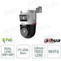 Telecamera Dahua IPC-PTS2349B3-SW-E2-PV Dual Lens 3MP+3MP Starlight Wi-Fi 6