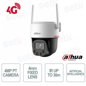 Dahua 4MP 4G Pan & Tilt Camera with 4mm Lens, AI, and 360° View