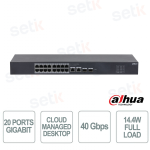 Switch Dahua CS4220-16GT 20 Porte Gigabit Cloud Managed per Reti Aziendal