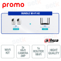 Dahua Wi-Fi 2 Bundle with 2 x 3MP PT Cameras and Dual Band Router