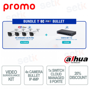 Dahua TiOC PRO Bullet Bundle – 24/7 Color Surveillance with Intelligent AI