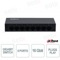 Dahua PFS3008-8GT-V2 8-Port Gigabit Switch: fast, reliable and plug & play network