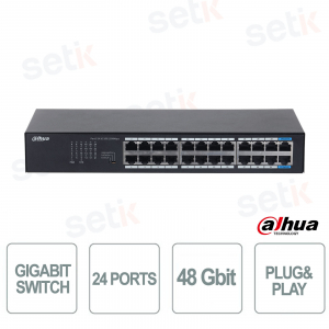 Dahua S3024-24GT 24-Port Gigabit Switch – Secure and Fast Network Performance