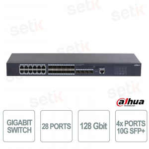 Dahua S5428-12GF12GT4XF 28-Port Managed Switch – 10G Uplink and High Performance
