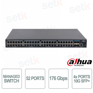 Dahua S5452-48GT4XF Switch | 52 Gigabit L2+ Ports with 4 10G Uplinks