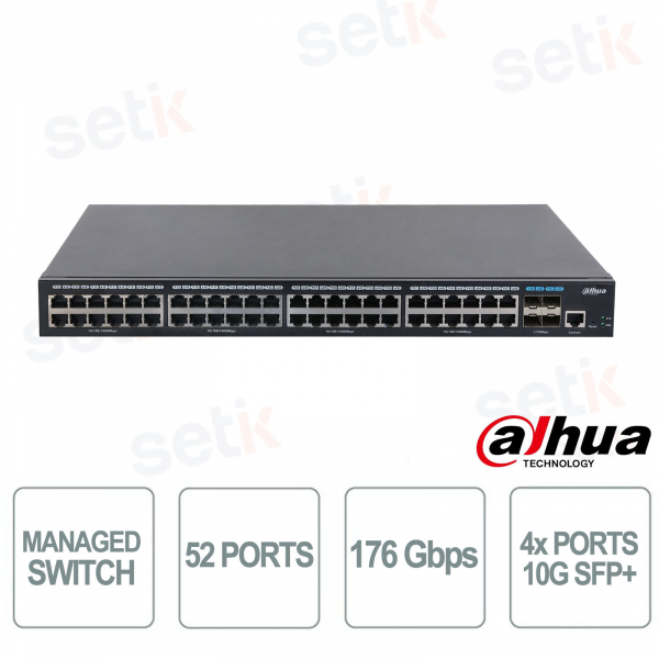 Dahua S5452-48GT4XF Switch | 52 Gigabit L2+ Ports with 4 10G Uplinks