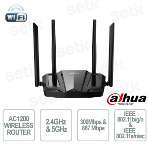Dahua AC12 AC1200 Wi-Fi Router: 1.2Gbps Speed, Extended Coverage, and Intelligent Control