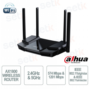 Dahua AX18 AX1800 Wi-Fi 6 Router: 1.8 Gbps Speed and WPA3 Security