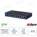 EAC10-P: 10-Port PoE Wireless Access Controller for High-Performance SMB Enterprise Wi-Fi Networks - Dahua