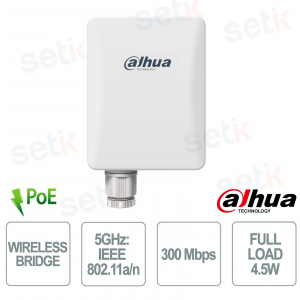 PFWB5-30n – Pont sans fil extérieur 5G 3 km avec technologies TDMA et MU-MIMO - Dahua
