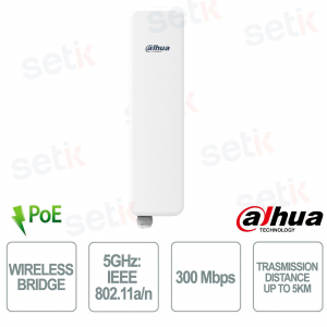 PFWB5-90n – Pont sans fil extérieur 5G 5 km avec technologies TDMA et MU-MIMO - Dahua