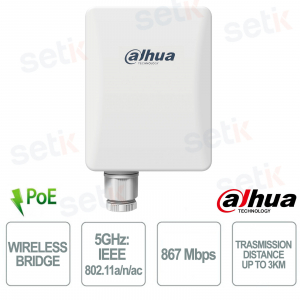 PFWB5-30ac – Pont sans fil extérieur 5G 3 km avec technologies TDMA et MU-MIMO - Dahua