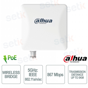 PFWB5-10ac – 5G Outdoor Wireless Bridge 5km with TDMA and MU-MIMO Technology - Dahua