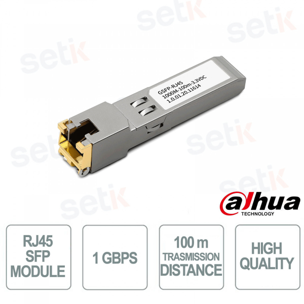 GSFP-RJ45 – Module SFP RJ45 1 Gbit/s Plug and Play industriel - Dahua