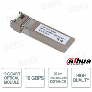 Modulo Ottico Dahua TSFP-1270T-20-SMF – Trasmissione 10Gbps Fino a 20km, Affidabilità e Prestazioni Professionali