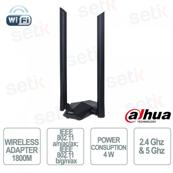 Dahua NC1800 Wireless Adapter – Wi-Fi 6 Dual Band 1800Mbps, Powerful Performance and Plug & Play