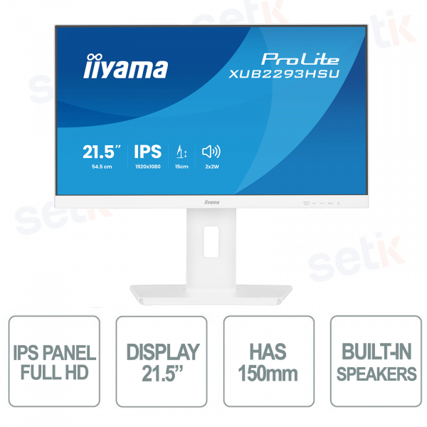 Moniteur iiyama ProLite XUB2293HSU-W7 – Full HD 100 Hz IPS avec cadre ultra-fin et support réglable