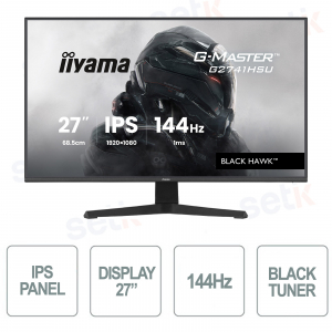 Moniteur de jeu Iiyama G-Master G2741HSU-B1 27 pouces IPS 144 Hz – Vitesse et précision pour tous les joueurs