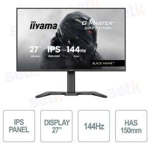 Monitor Gaming Iiyama G-Master GB2741HSU-B1 27” IPS 144Hz – Prestazioni e comfort per gamer professionisti