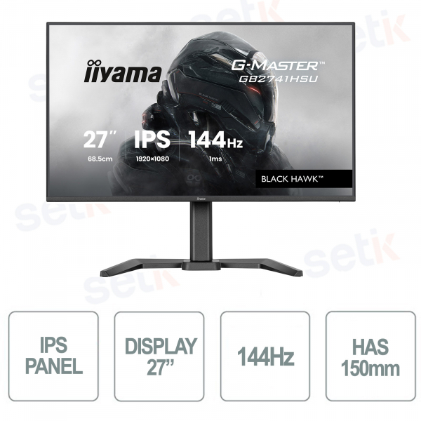 Iiyama G-Master GB2741HSU-B1 27" IPS 144Hz Gaming Monitor – Performance and Comfort for Professional Gamers