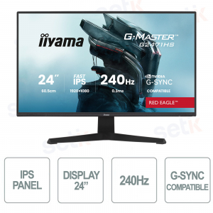 Moniteur de jeu IPS Iiyama G-Master G2471HS-B1 24 pouces 240 Hz – Vitesse et précision pour les vrais joueurs