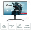 Iiyama G-Master GB2471HS-B1 24" Fast IPS 240Hz Gaming Monitor – Performance and Fluidity for Professional Gamers