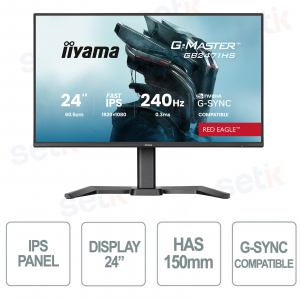 copy of Moniteur de jeu IPS Iiyama G-Master G2471HS-B1 24 pouces 240 Hz – Vitesse et précision pour les vrais joueurs