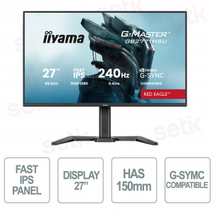 Iiyama G-Master GB2771HSU-B1 IPS rapide 240 Hz – Fluidité et précision idéales pour les joueurs professionnels
