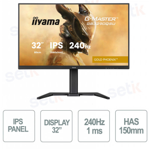 Iiyama G-Master GB3290QSU-B1 240Hz QHD – Fluidità e Precisione per Gamer Pro