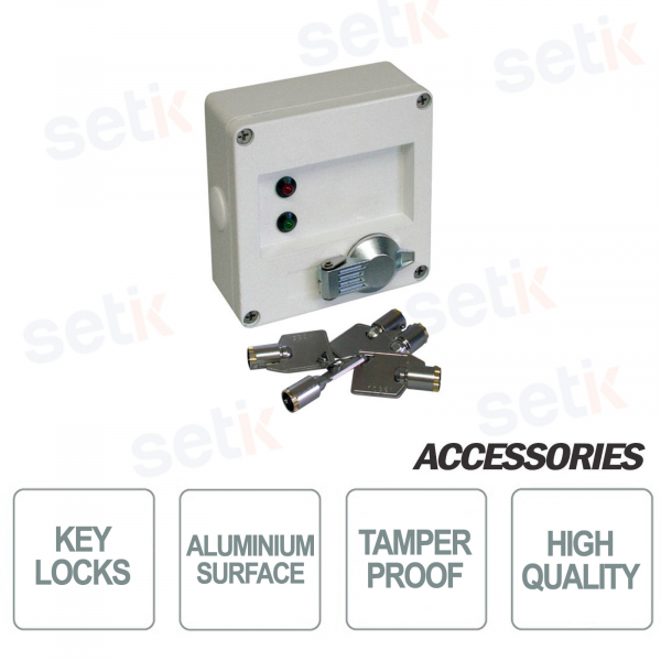 Eaton 498-1512: Serratura a chiave da parete in alluminio IP65 con 3 chiavi, sicura e certificata CE