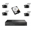 Kit videosorveglianza – 1 NVR + 4 telecamere bullet + 1 Hard disk 1TB - Vigi