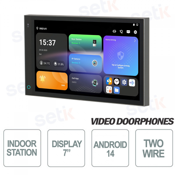 SCP3022A-B Smart Panel: 2-Wire IP Video Intercom with 7" Display and Android 14 System - Dahua